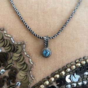 Effy  Blue Topaz & 18k Gold Necklace